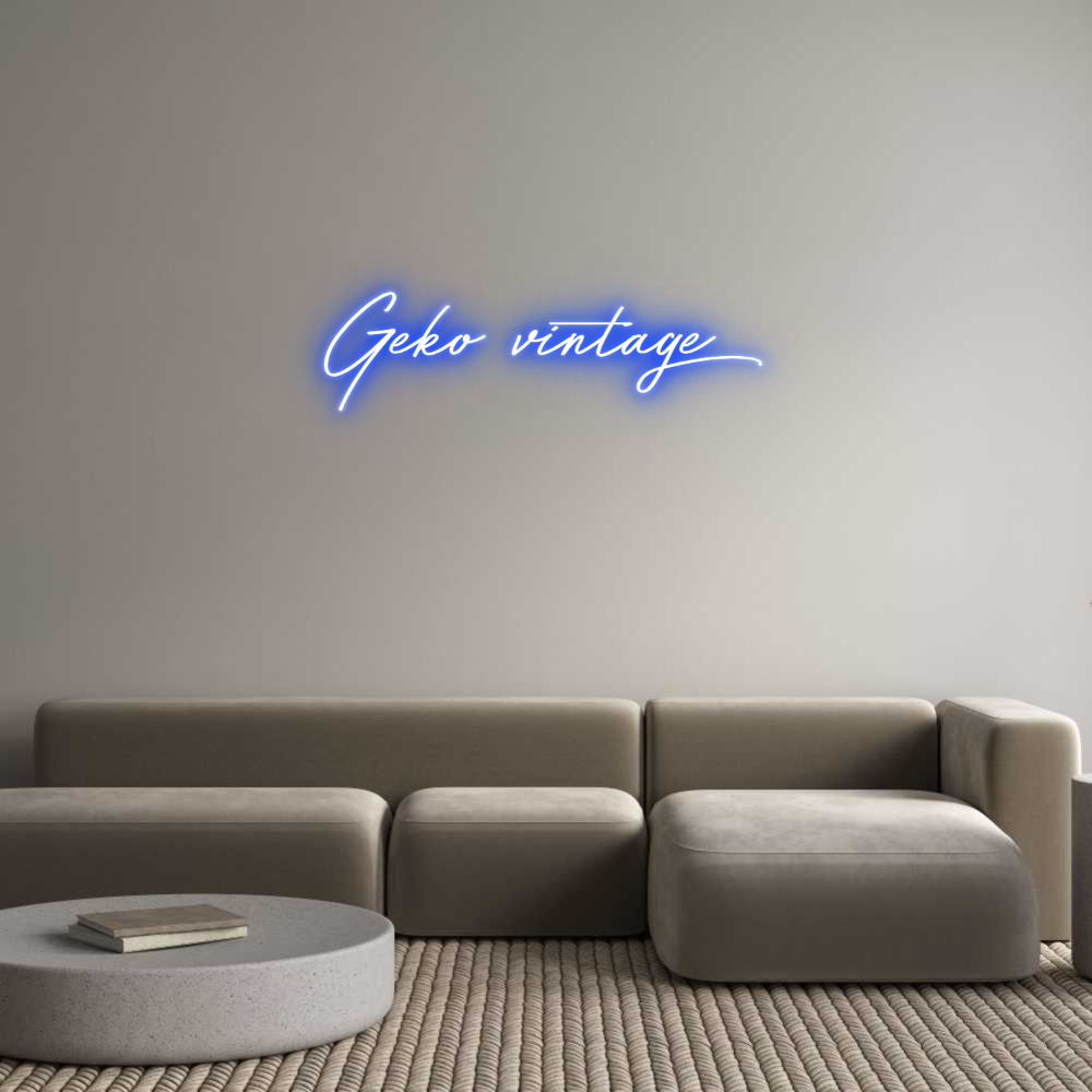 Neon personalizado: Geko vintage