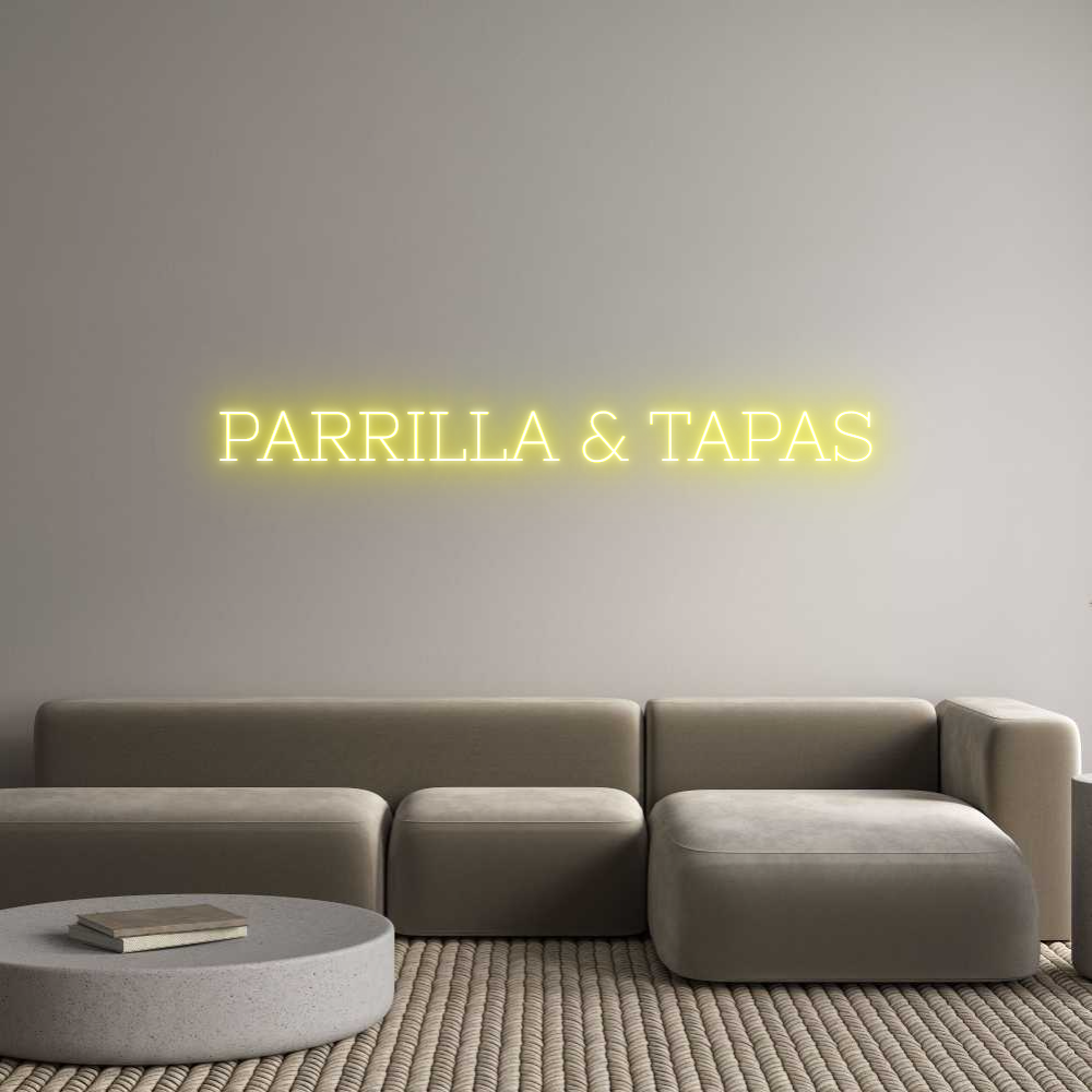 Neon personalizado: PARRILLA & TA...