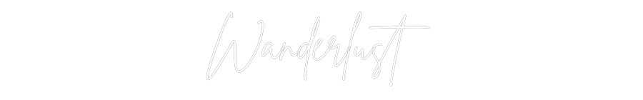 Neon personalizado: Wanderlust