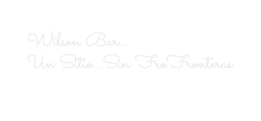 Neon personalizado: Wilson Bar......