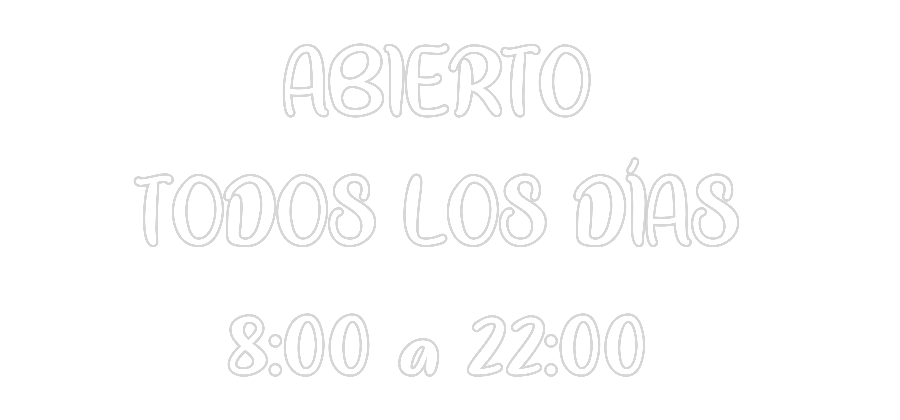 Neon personalizado: ABIERTO
TOD...