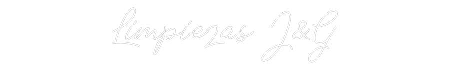 Neon personalizado: Limpiezas J&G