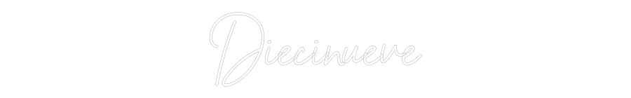 Neon personalizado: Diecinueve