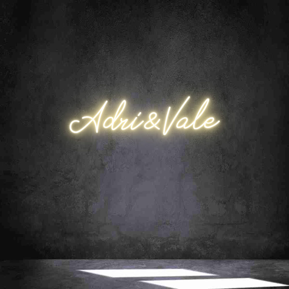 Neon personalizado: Adri&Vale