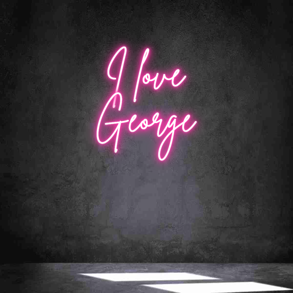 Neon personalizado: I love
George