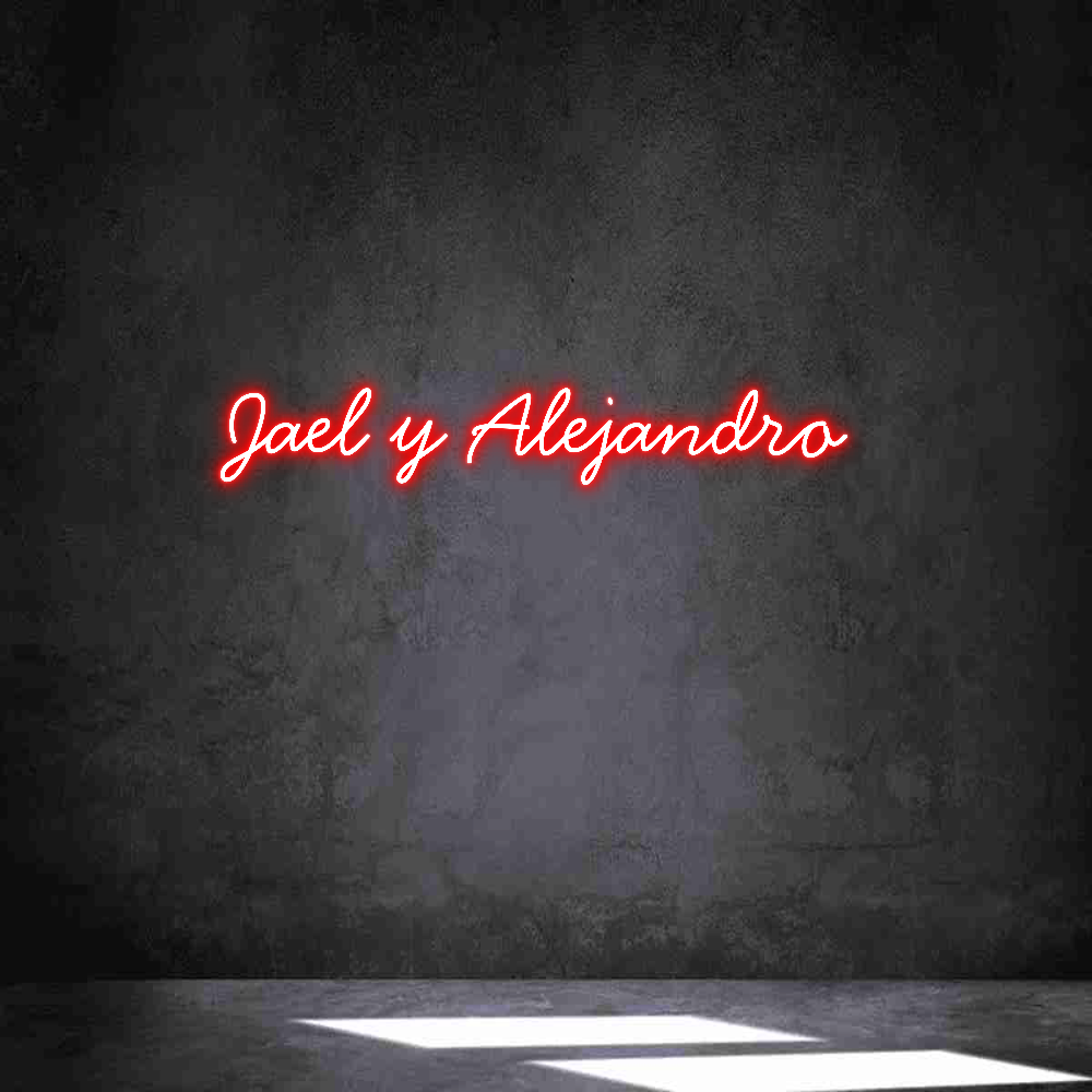 Neon personalizado: Jael y Alejan...