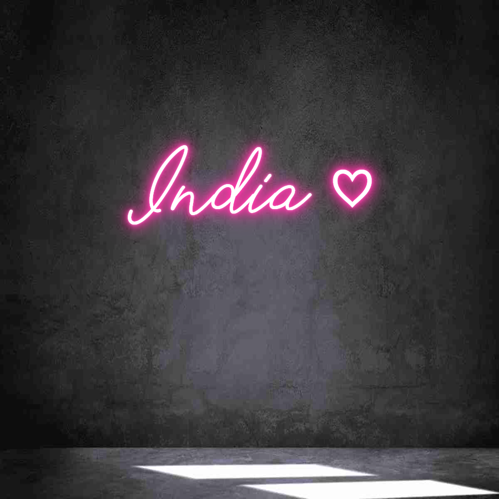 Neon personalizado: India ♡