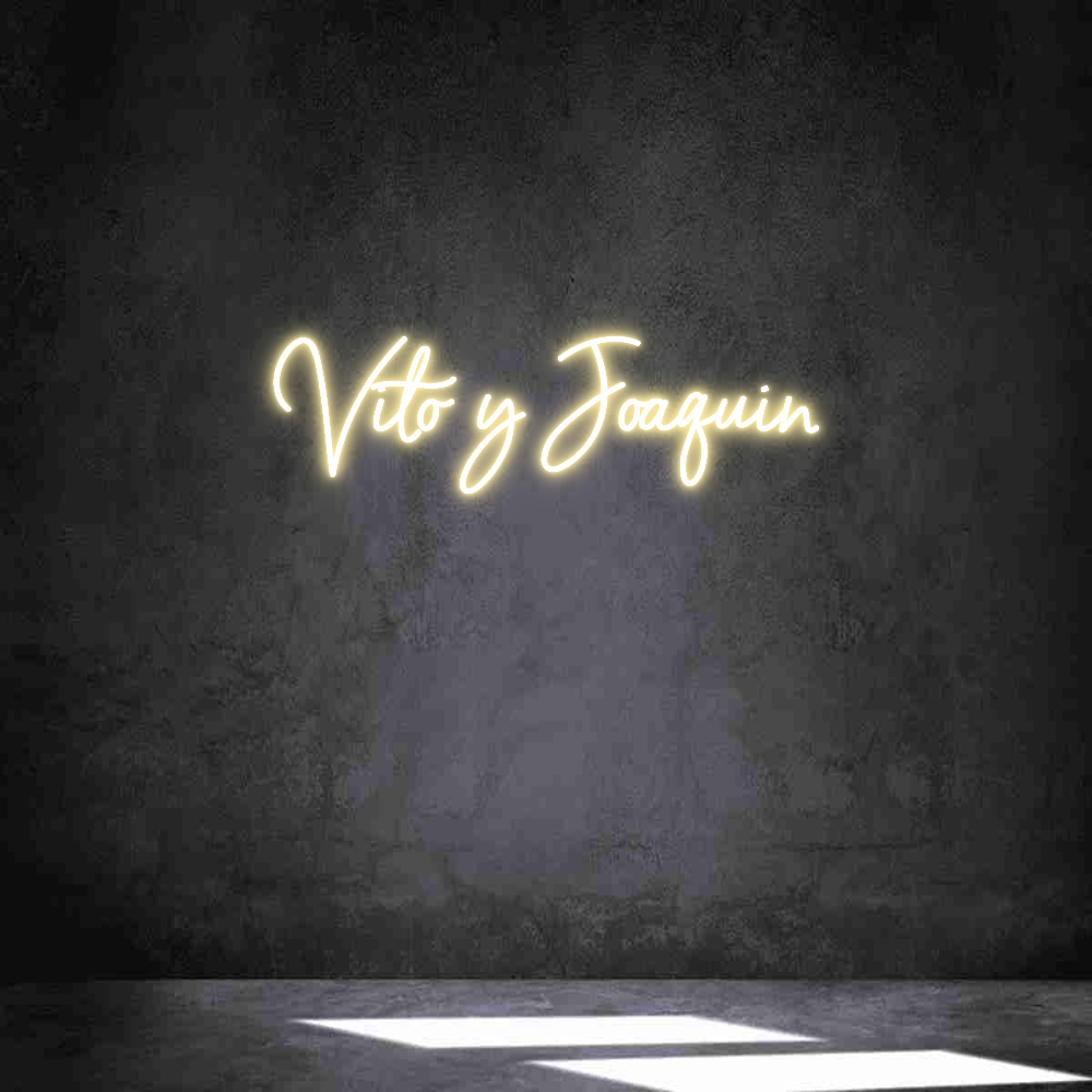 Neon personalizado: Vito y Joaquín