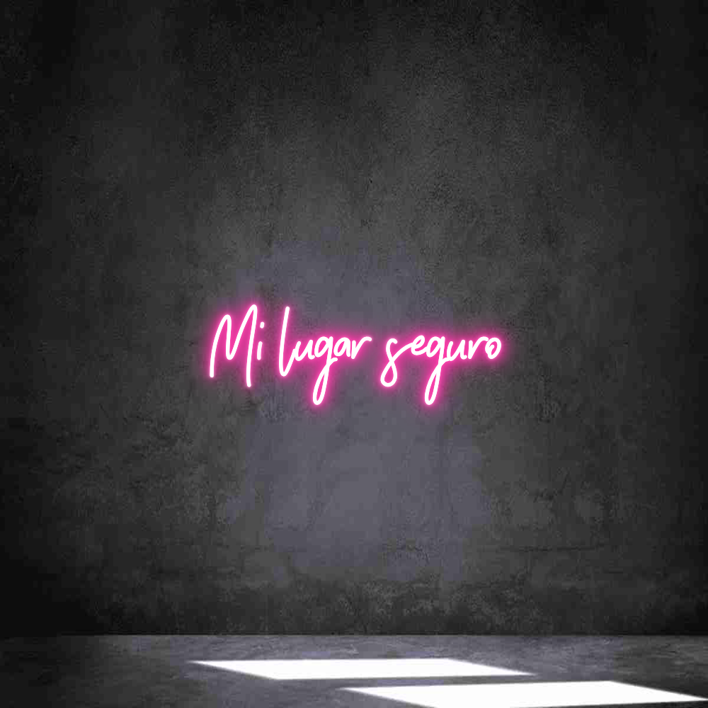 Neon personalizado: Mi lugar seguro