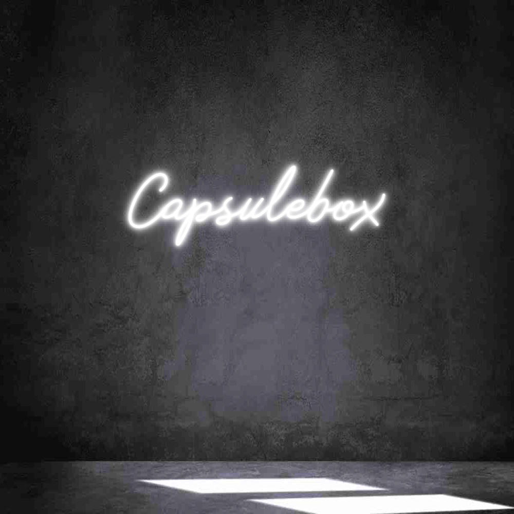 Neon personalizado: Capsulebox