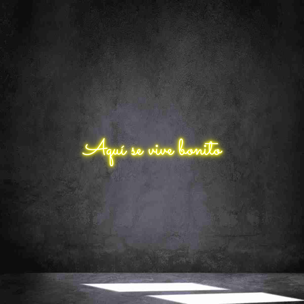 Neon personalizado: Aquí se vive ...