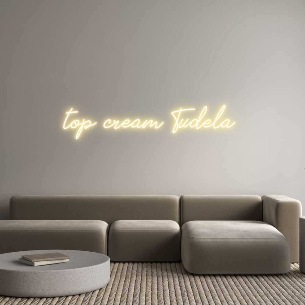 Neon personalizado: top cream Tud...