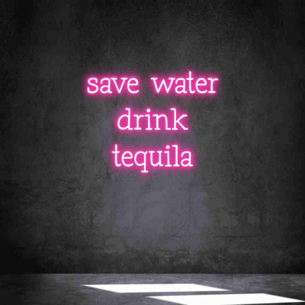 Neon personalizado: save water
d...