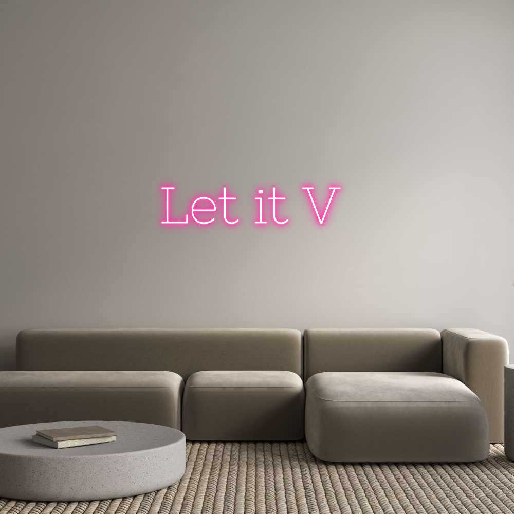 Neon personalizado: Let it V