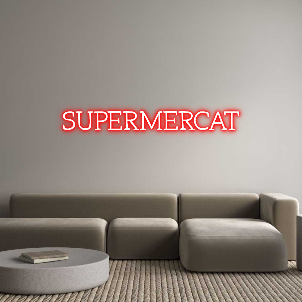 Neon personalizado: SUPERMERCAT