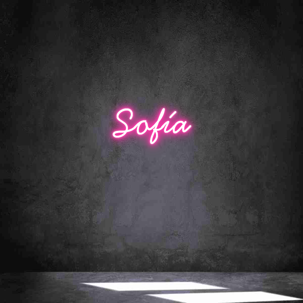 Neon personalizado: Sofía