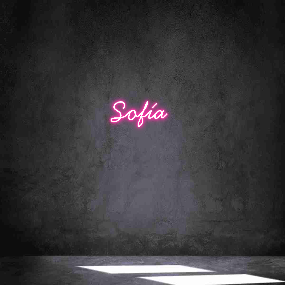 Neon personalizado: Sofía