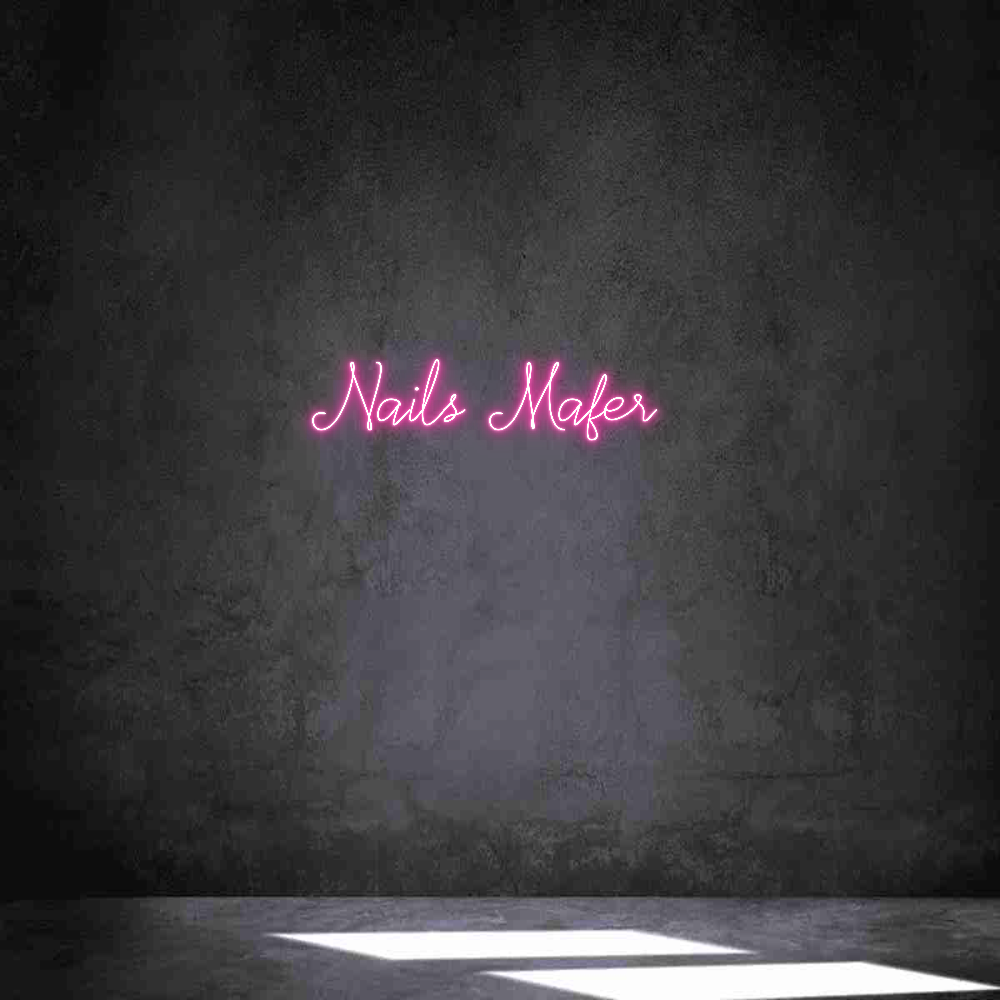 Neon personalizado: Nails Mafer
