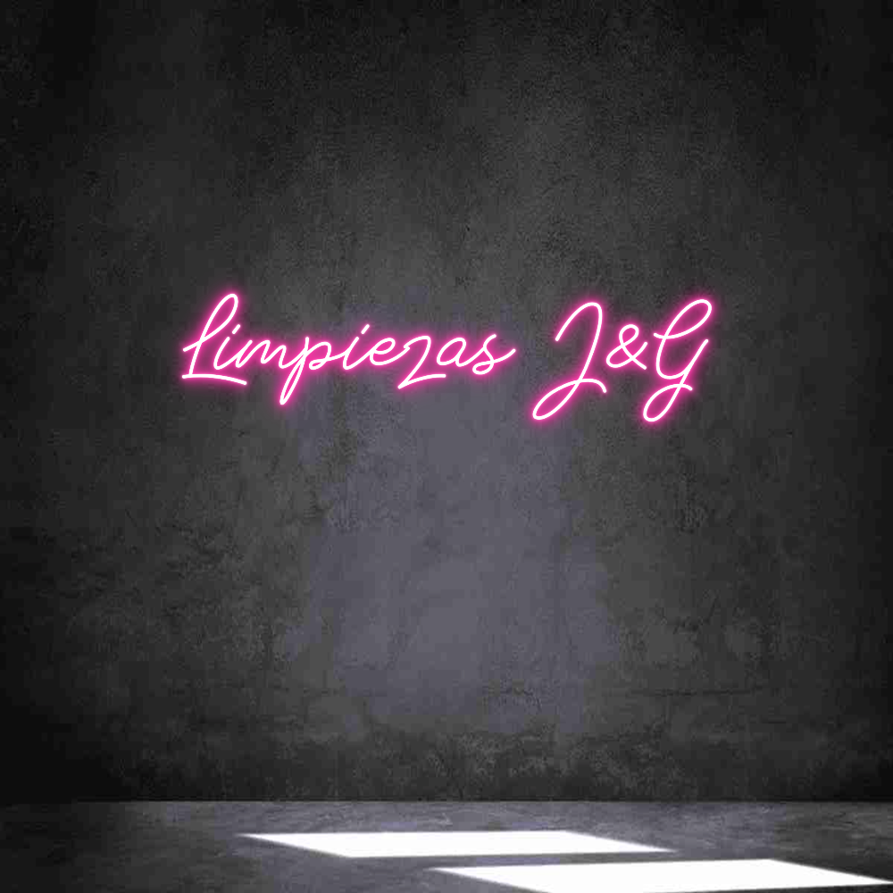 Neon personalizado: Limpiezas J&G
