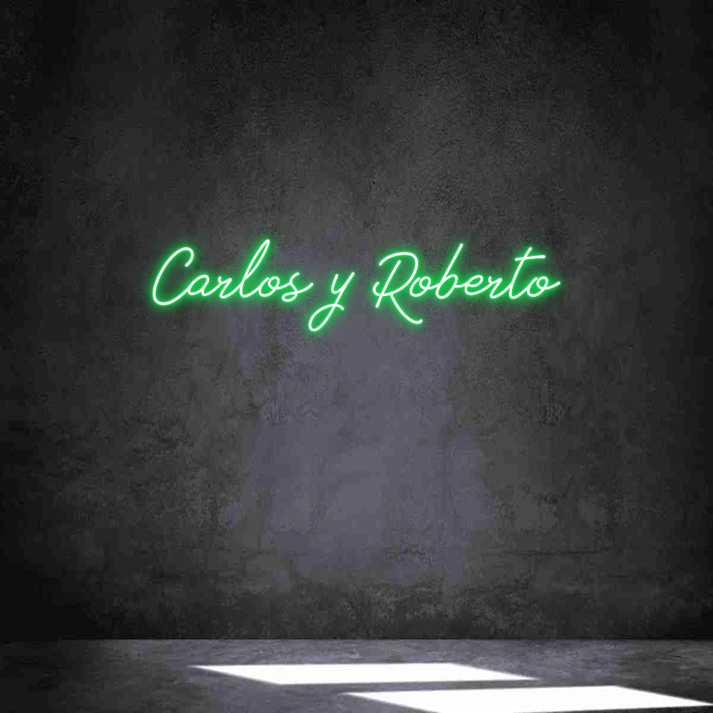 Neon personalizado: Carlos y Robe...