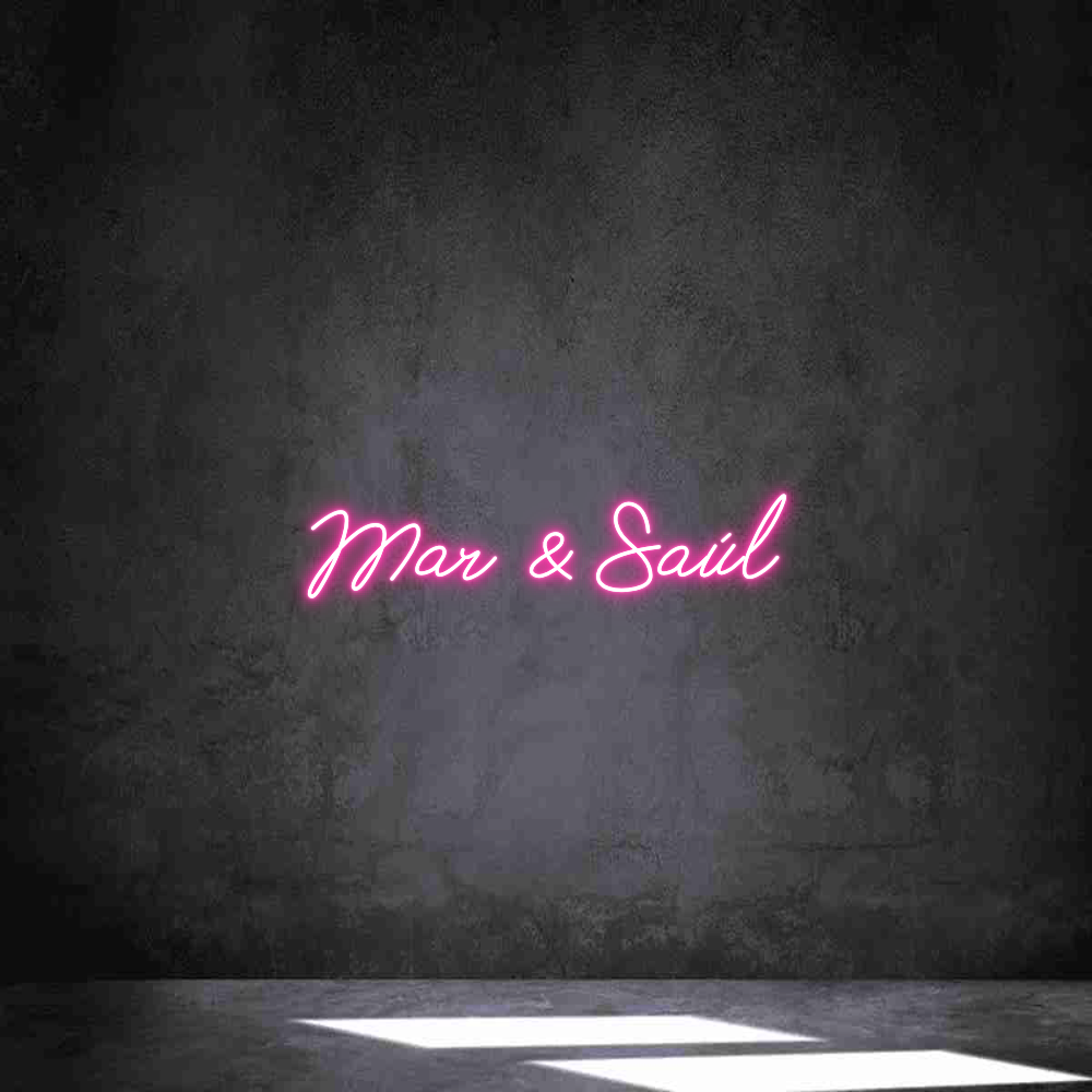 Neon personalizado: Mar & Saúl