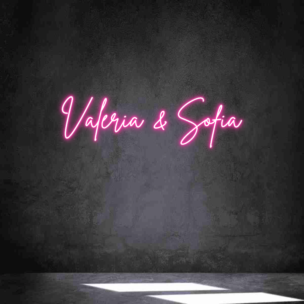Neon personalizado: Valeria & Sofía