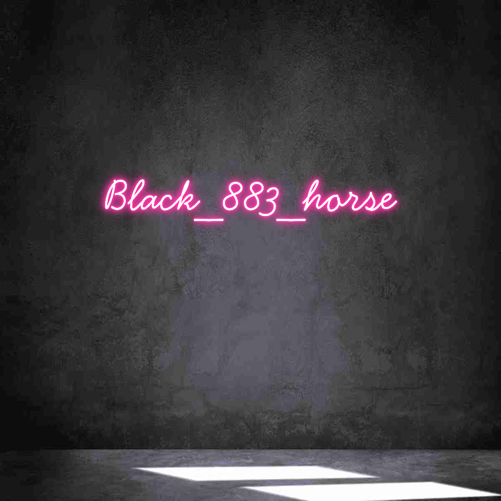Neon personalizado: Black_883_horse