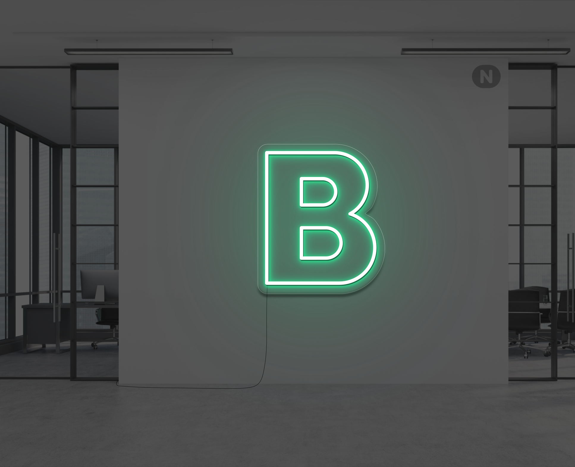 letras-de-neon-b-verde