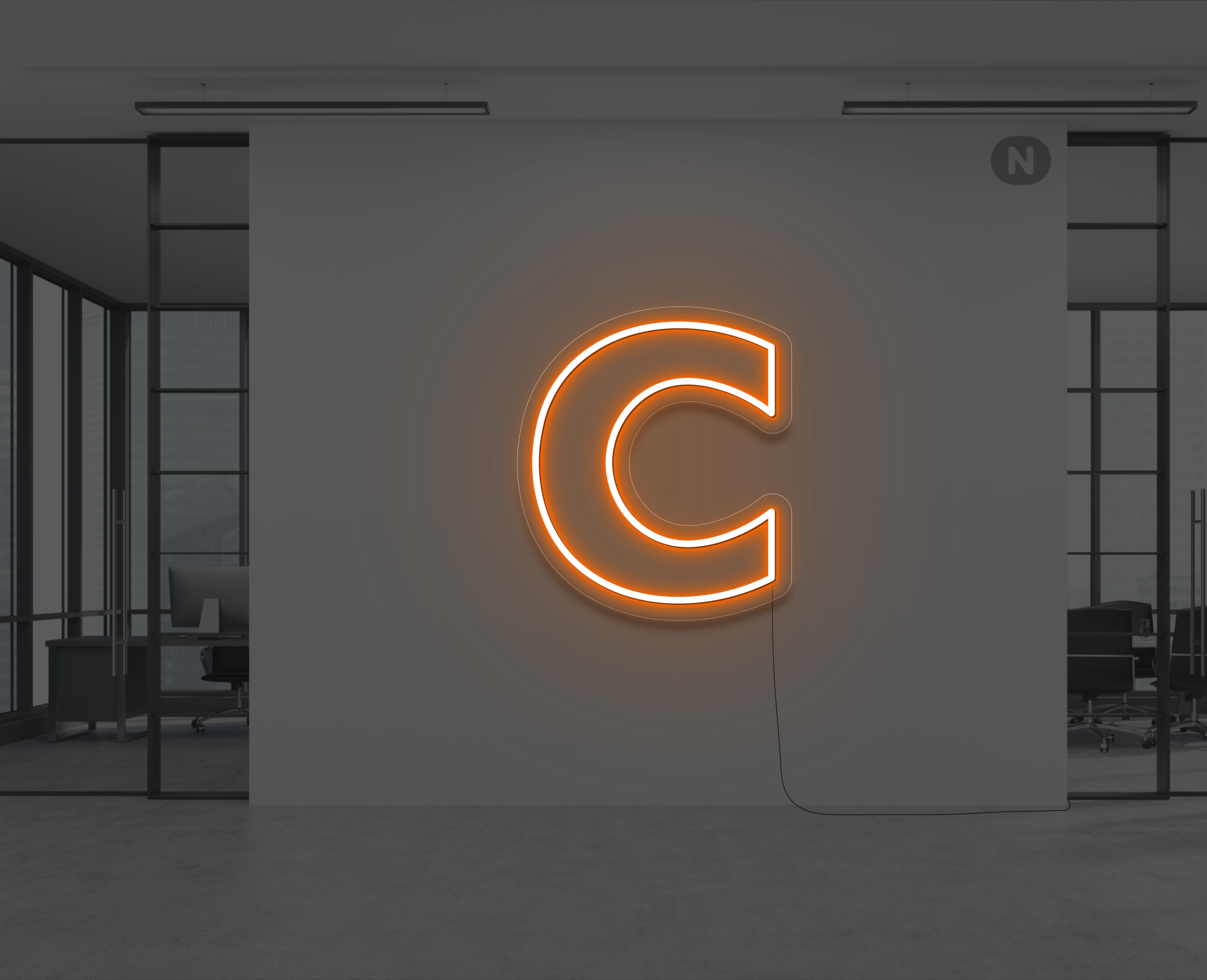 letras-de-neon-c-naranja