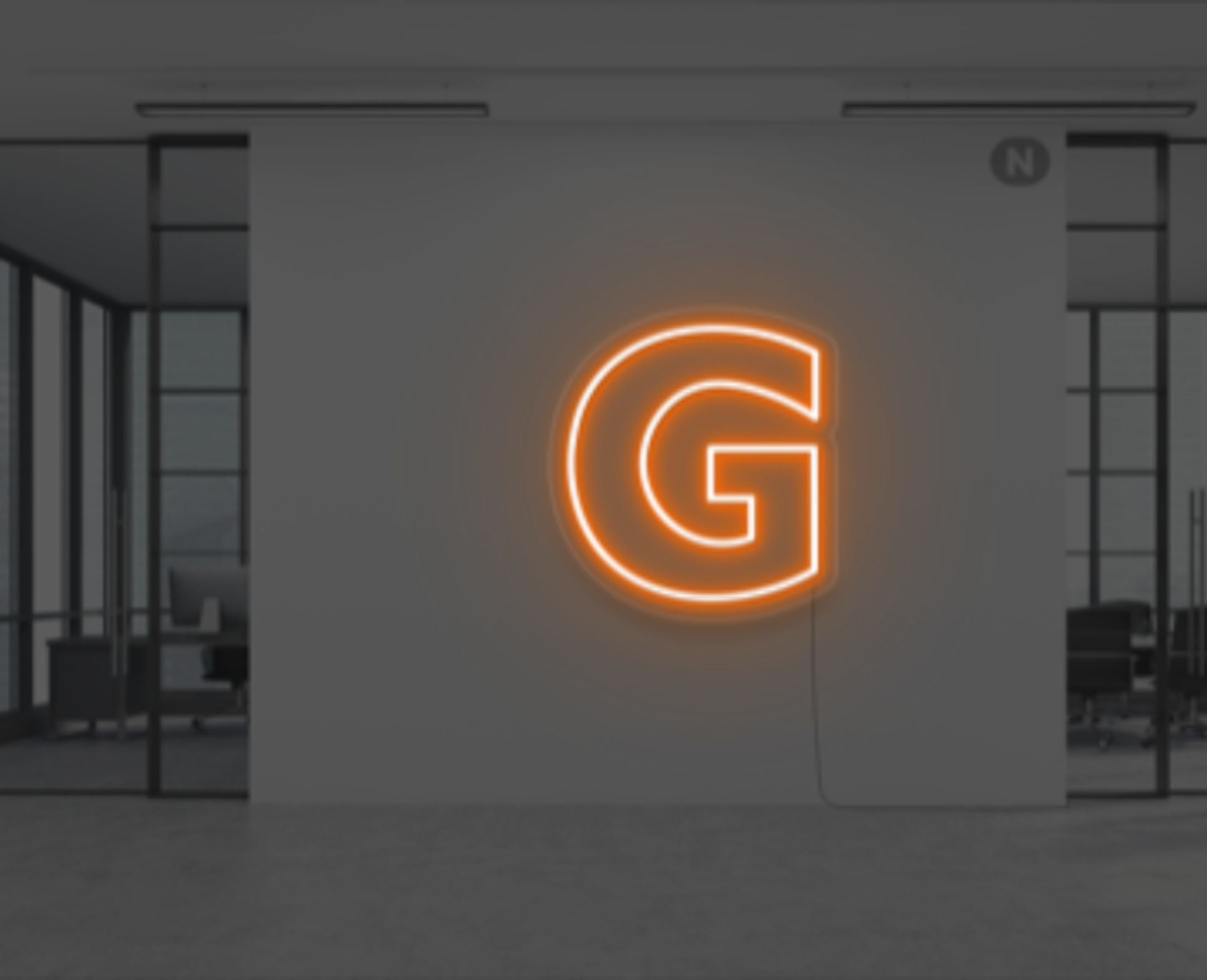 letras-de-neon-g-naranja