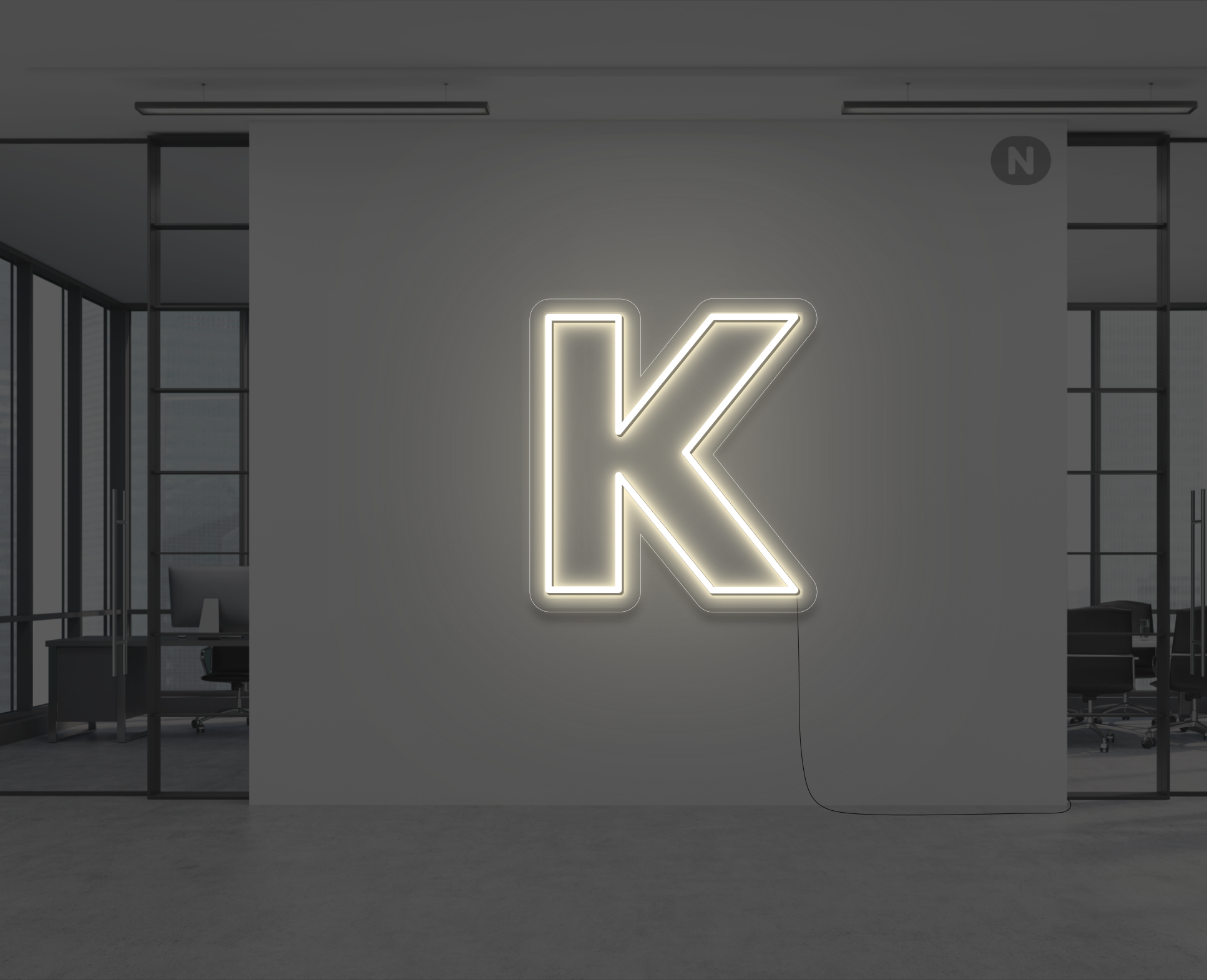 letras-de-neon-k-blanco-calido