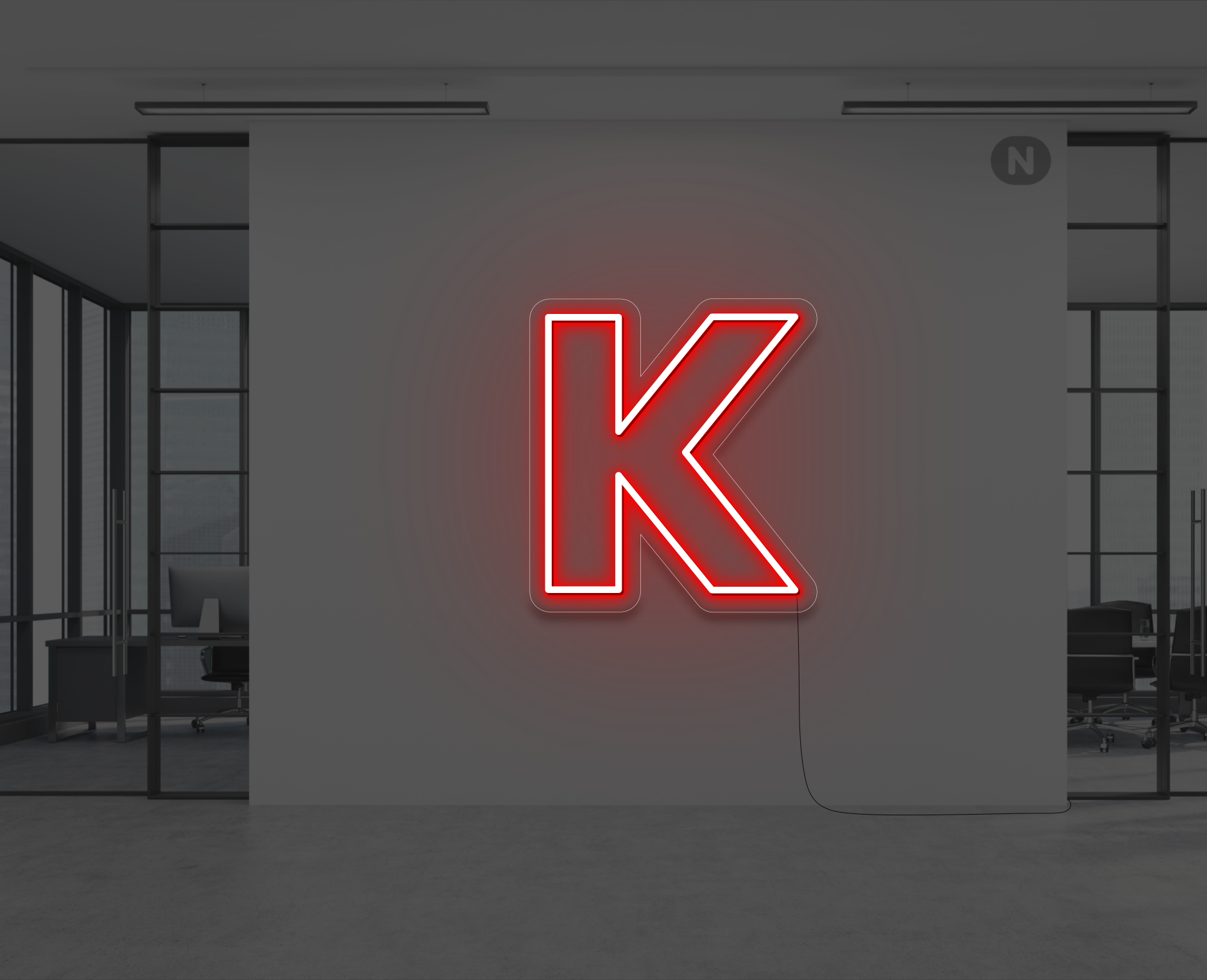 letras-de-neon-k-rojo