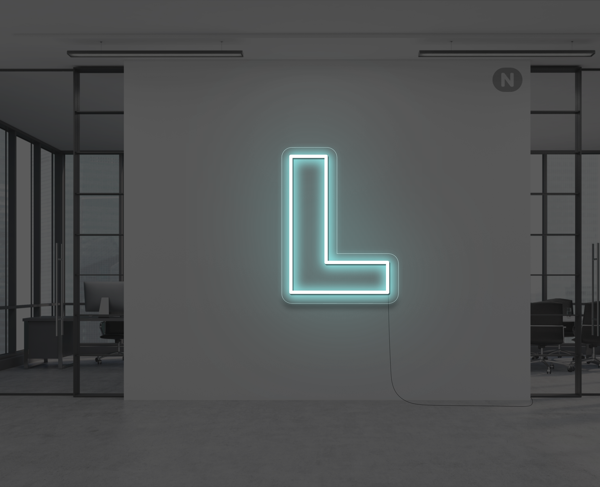 letras-de-neon-l-azul-hielo
