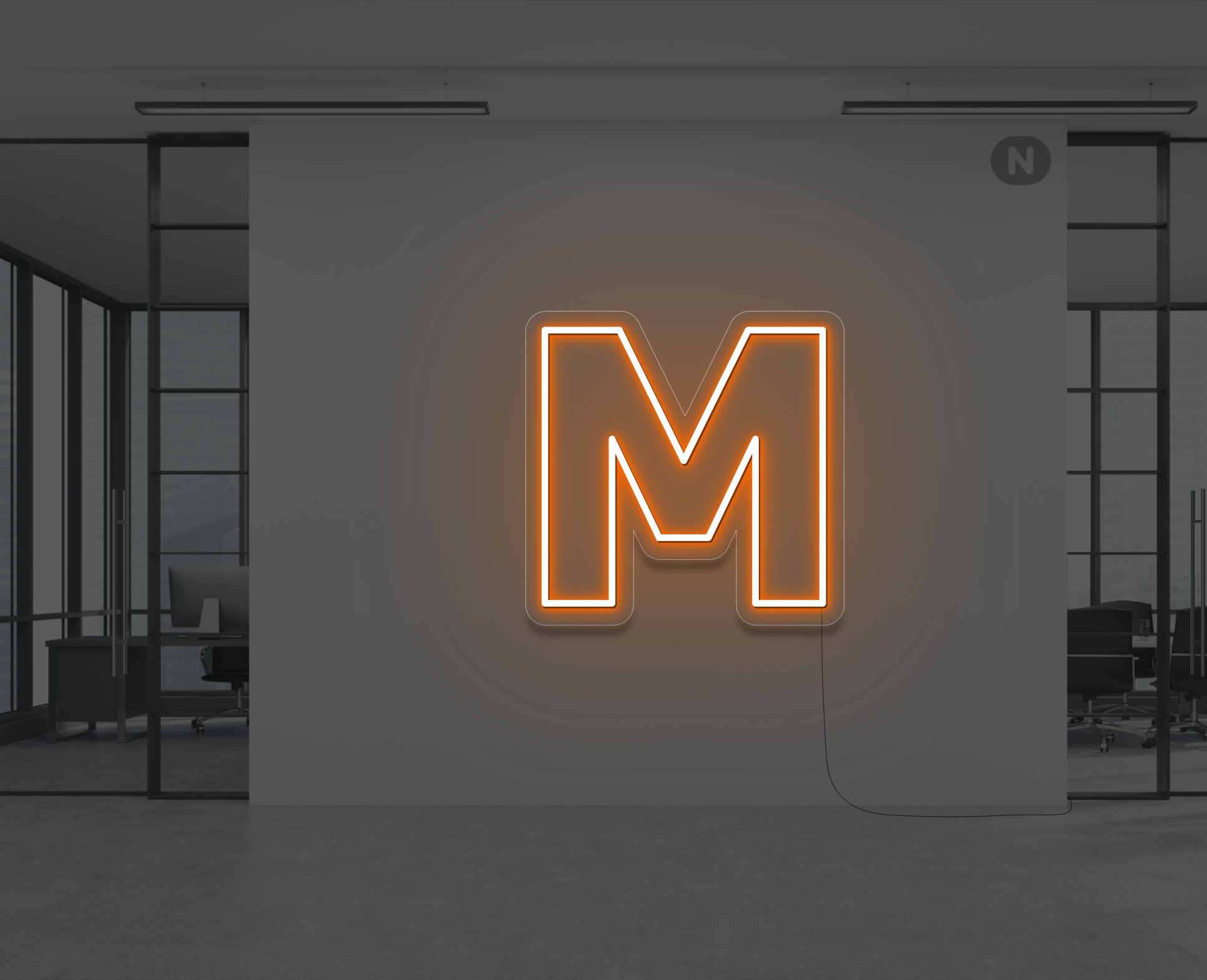 letras-de-neon-m-naranja