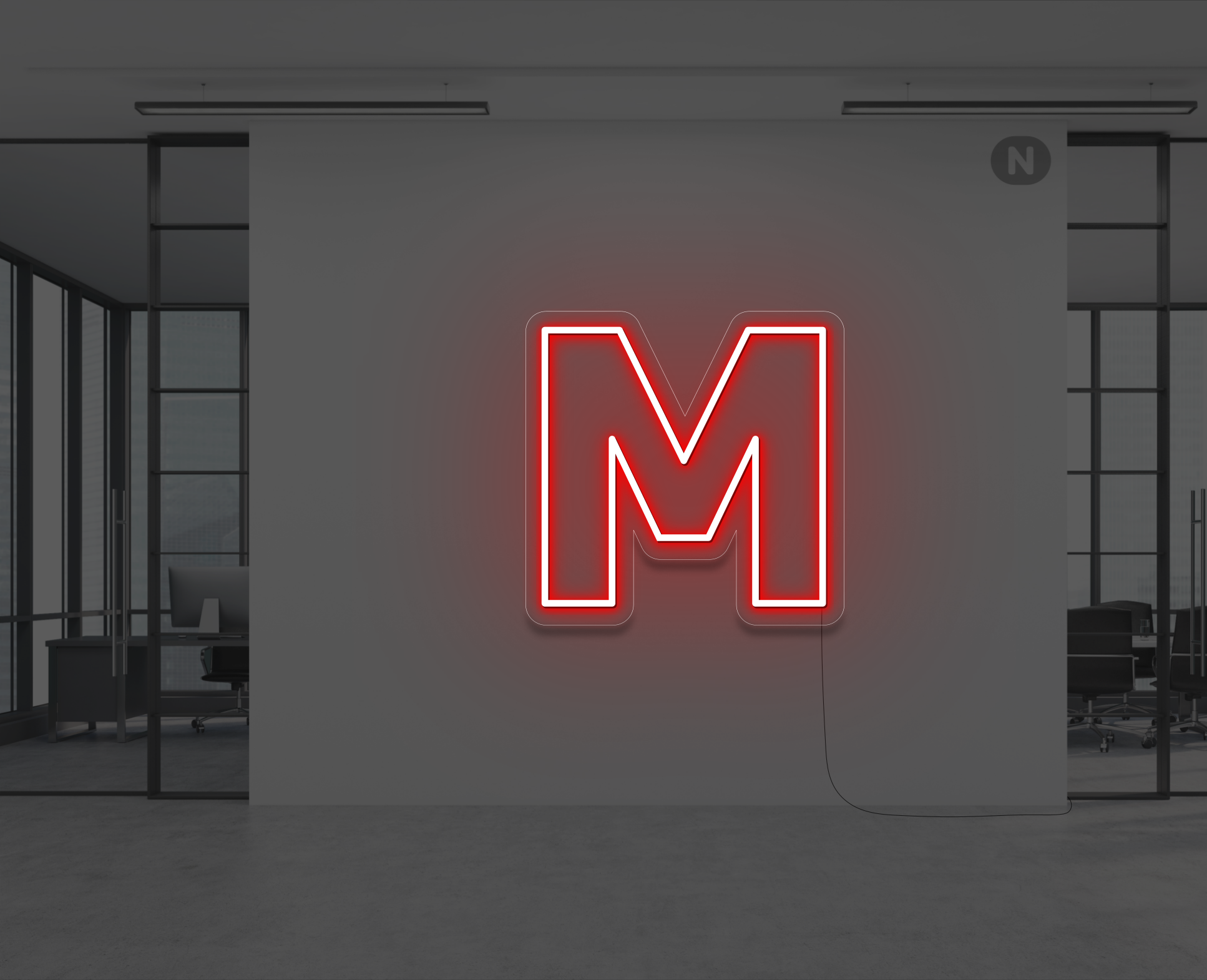 letras-de-neon-m-rojo