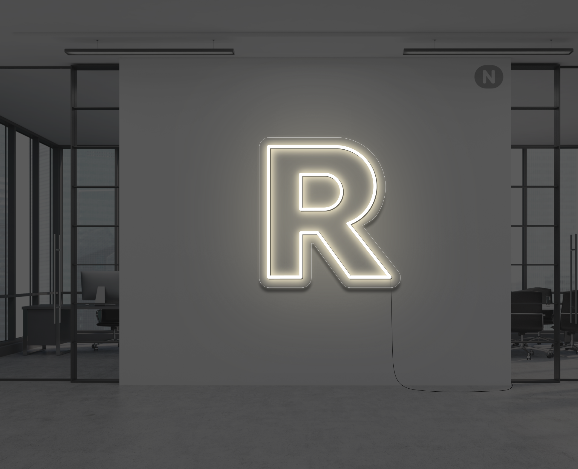 letras-de-neon-r-blanco-calido