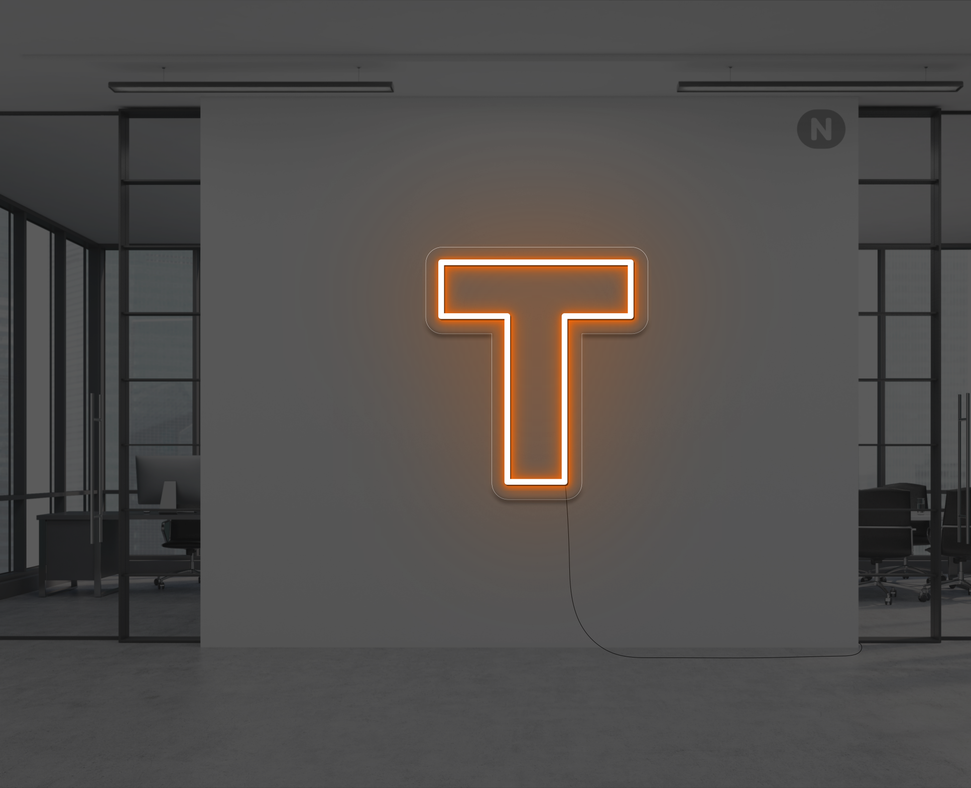 letras-de-neon-t-naranja