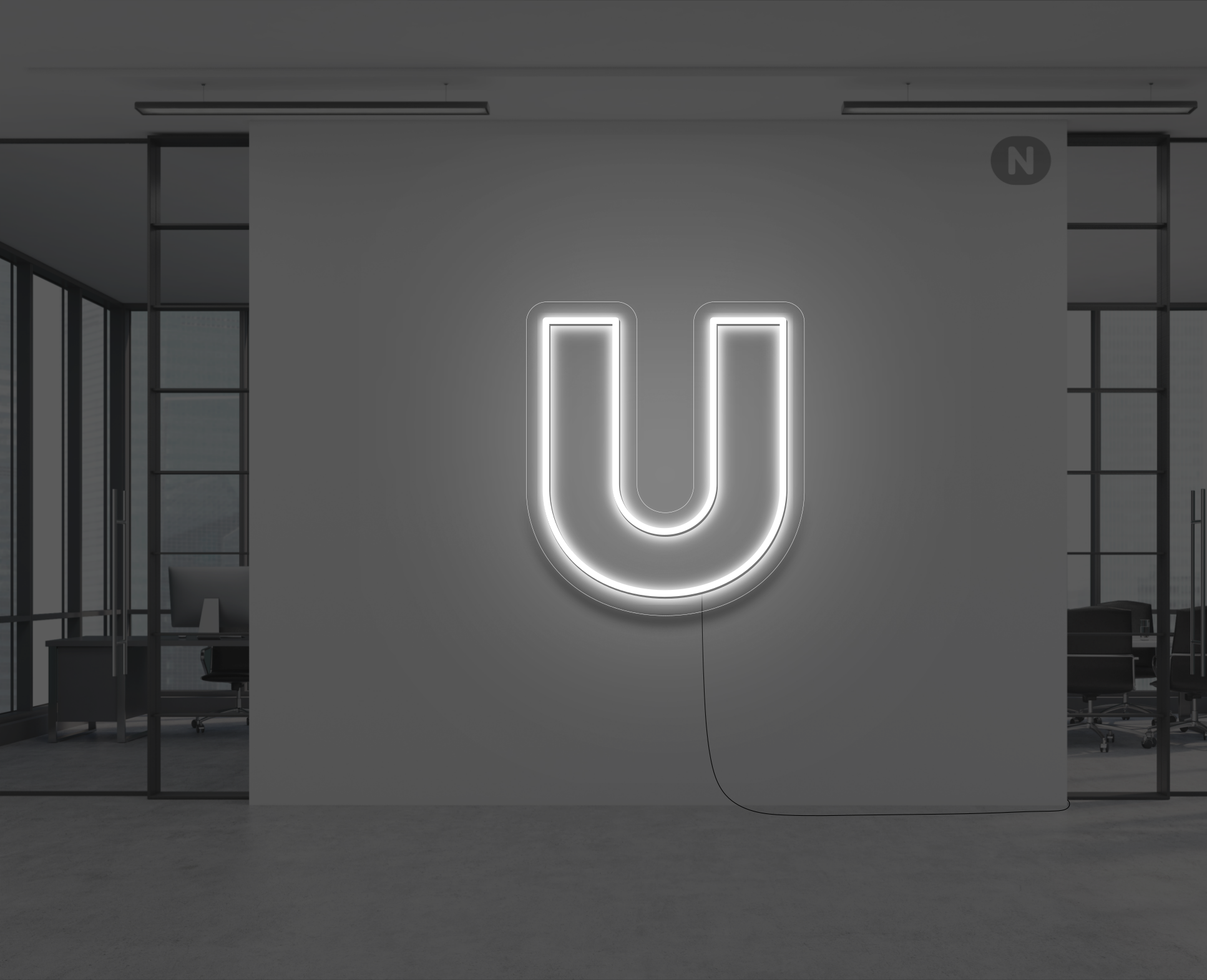 letras-de-neon-u-blanco