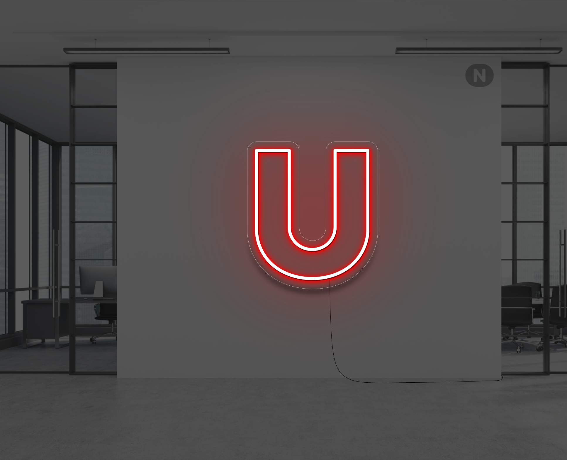 letras-de-neon-u-rojo