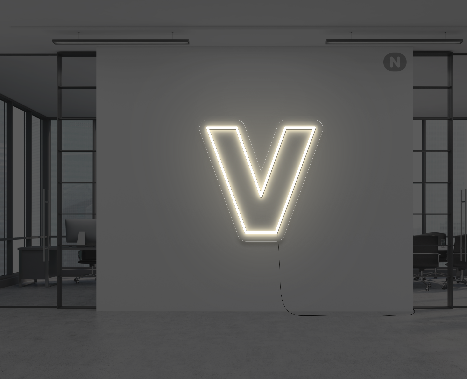 letras-de-neon-v-blanco-calido