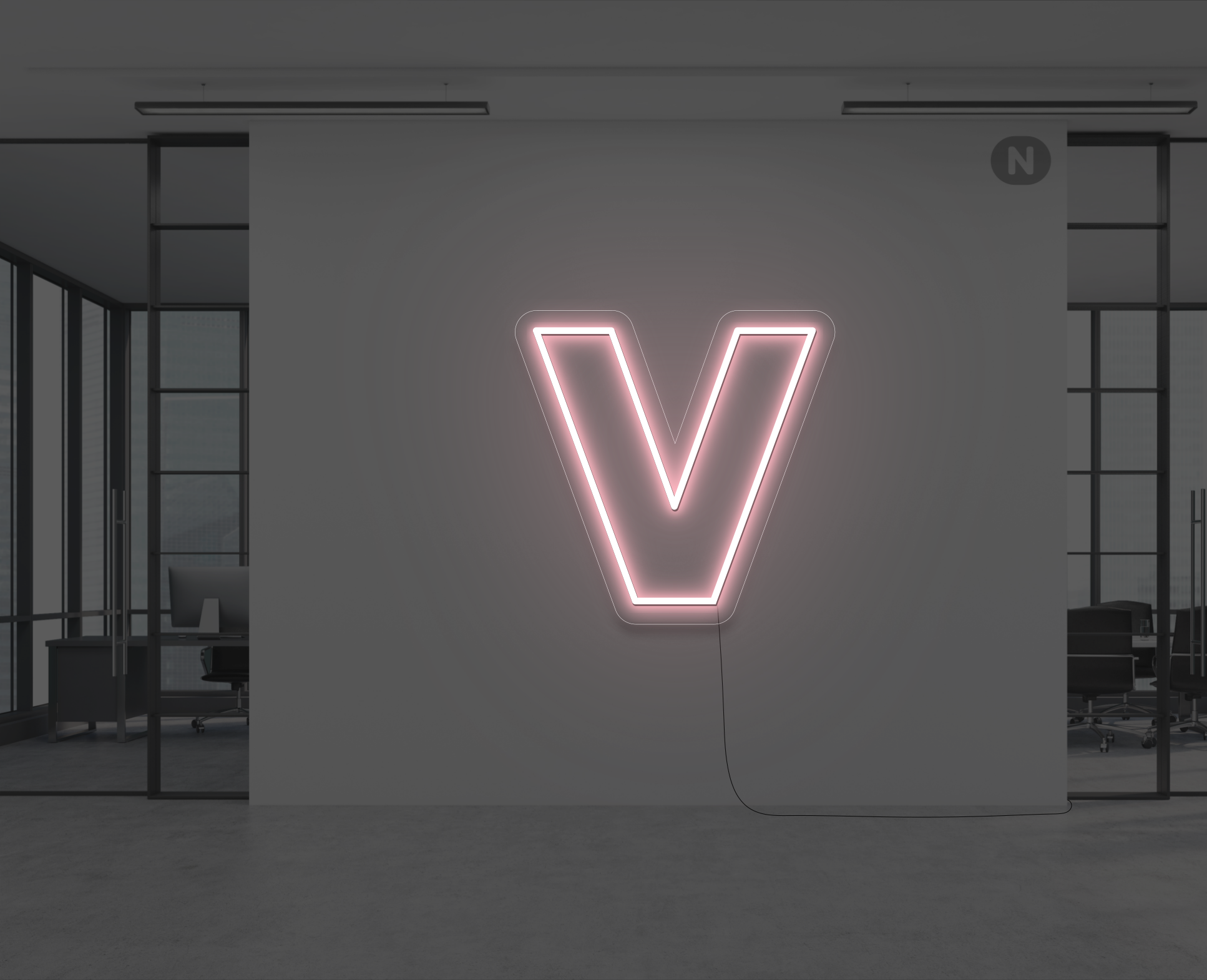 letras-de-neon-v-rosa
