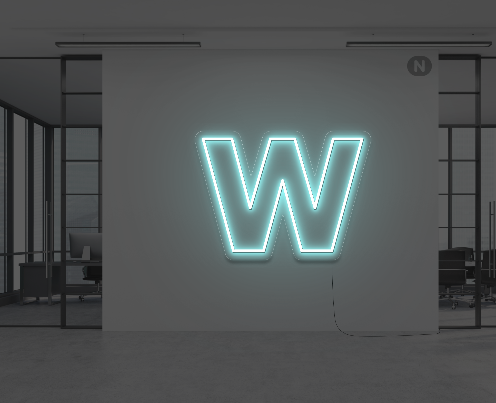 letras-de-neon-w-azul-hielo
