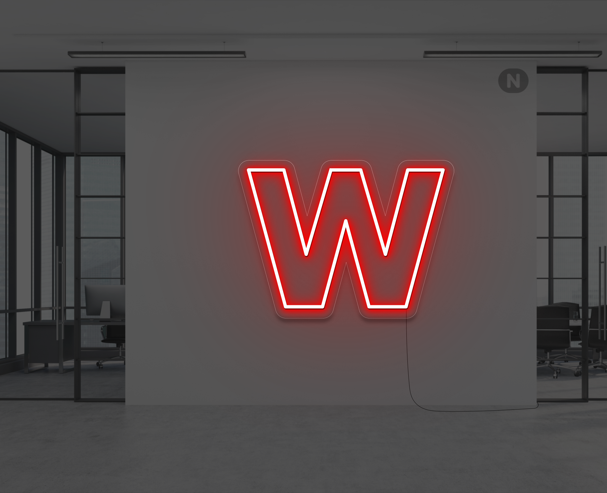 letras-de-neon-w-rojo