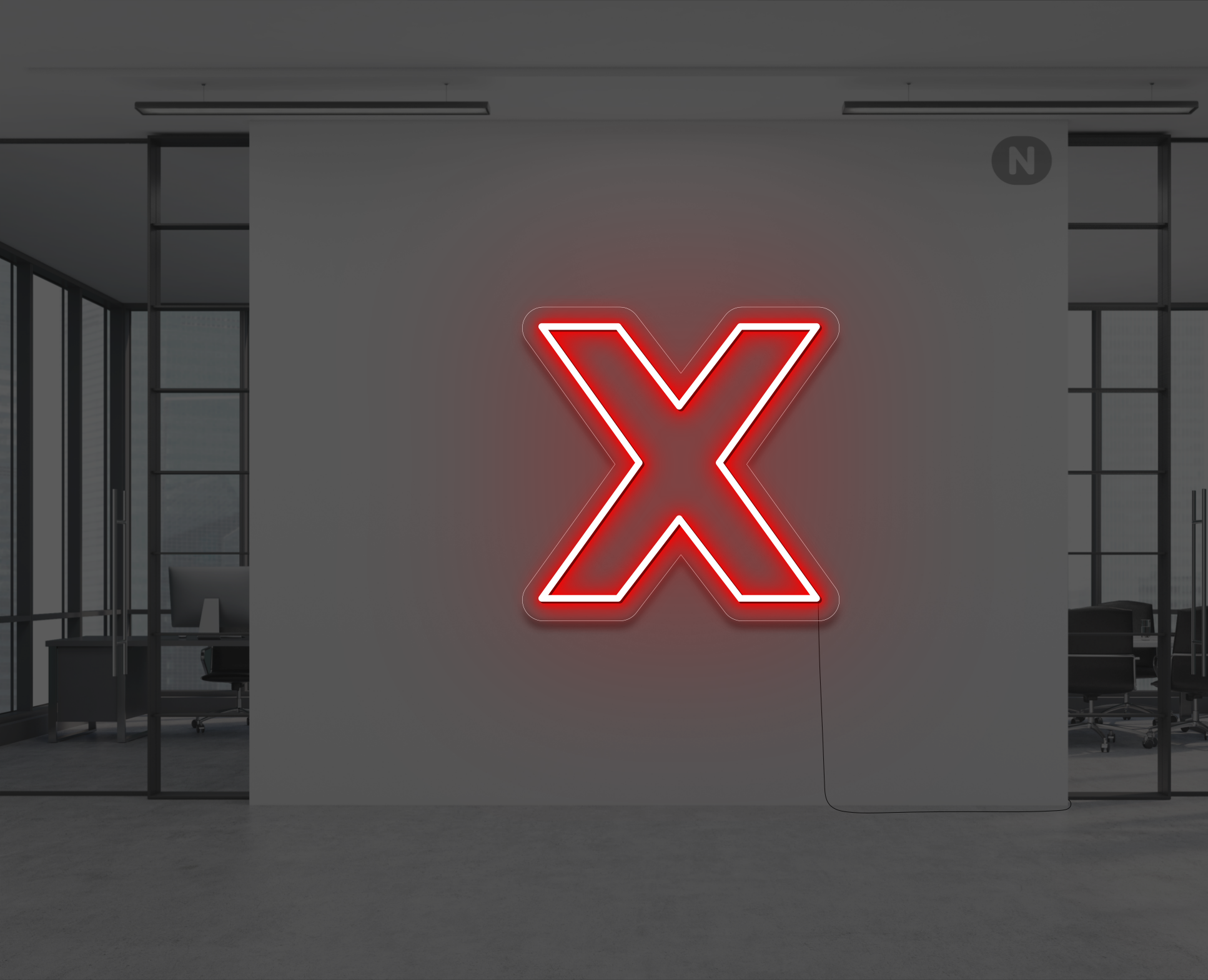 letras-de-neon-x-rojo