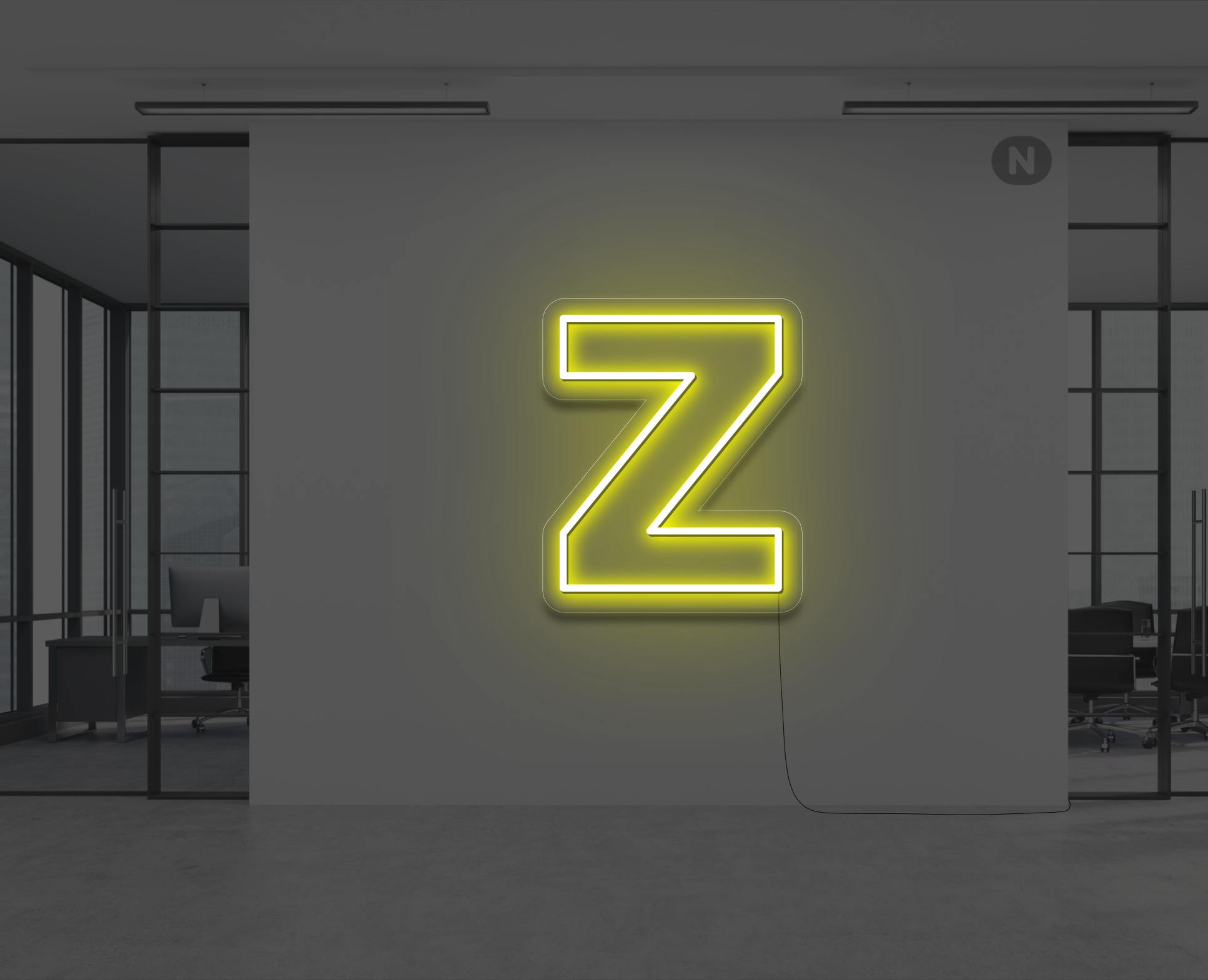 letras-de-neon-z-amarillo
