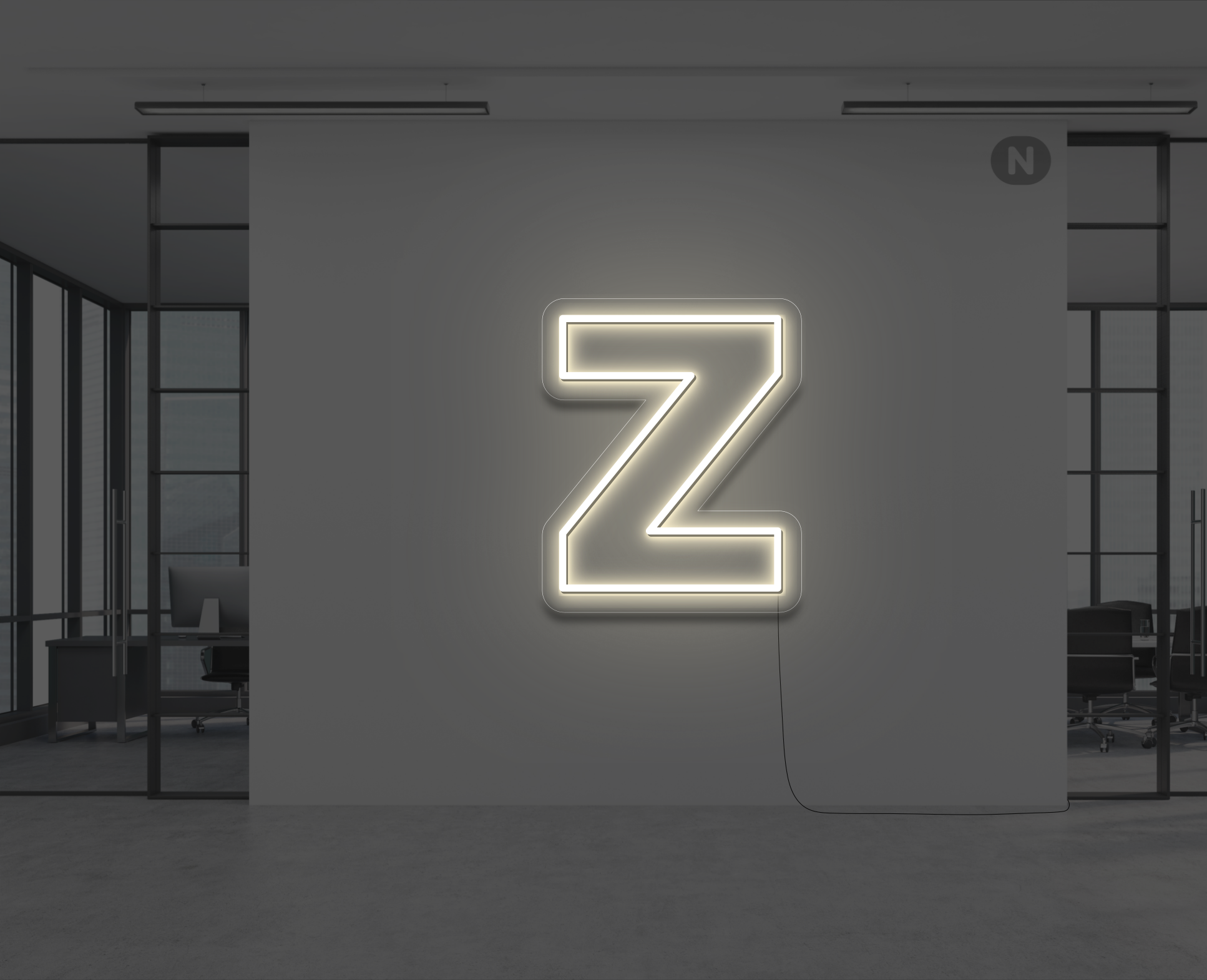 letras-de-neon-z-blanco-calido
