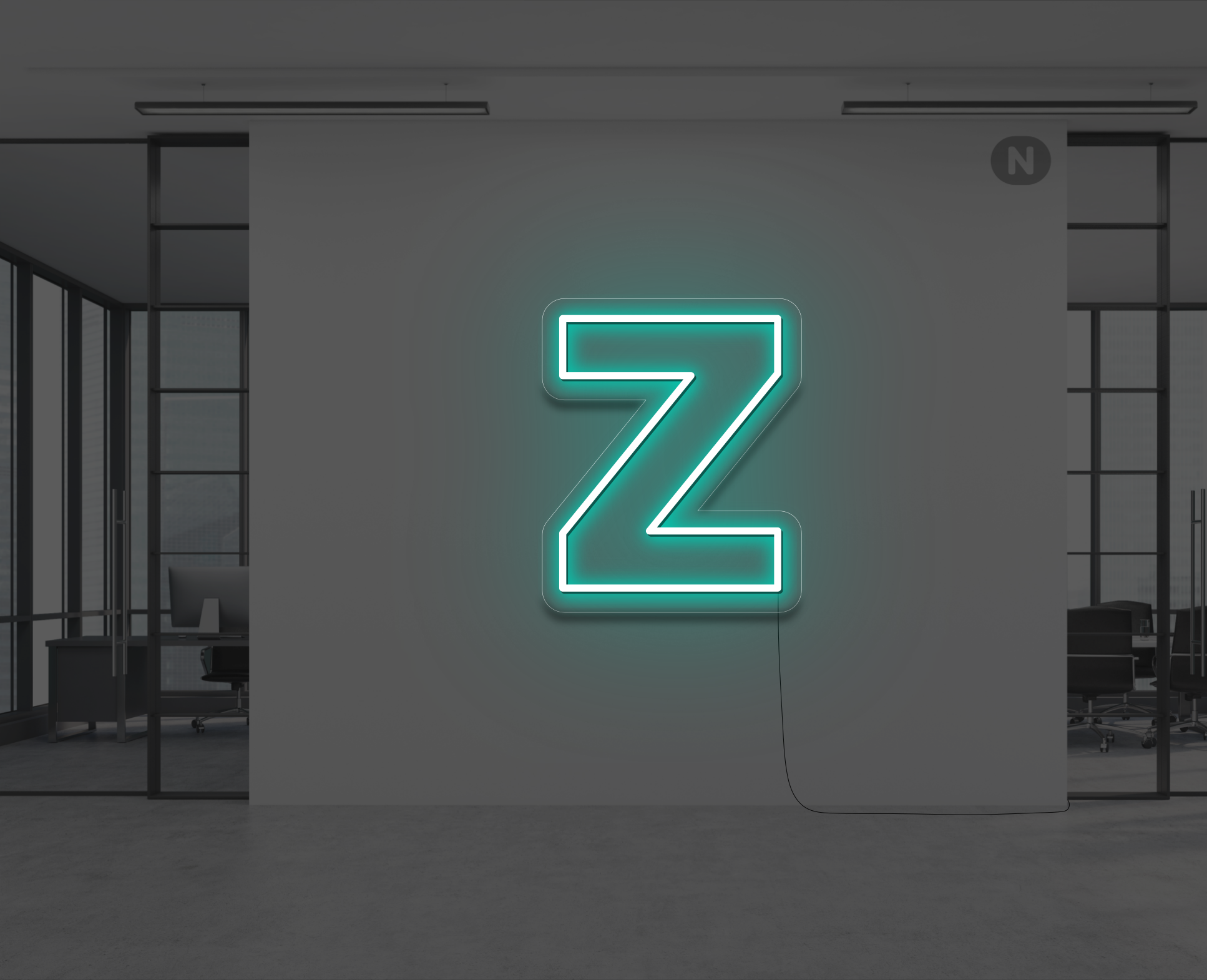 letras-de-neon-z-turquesa