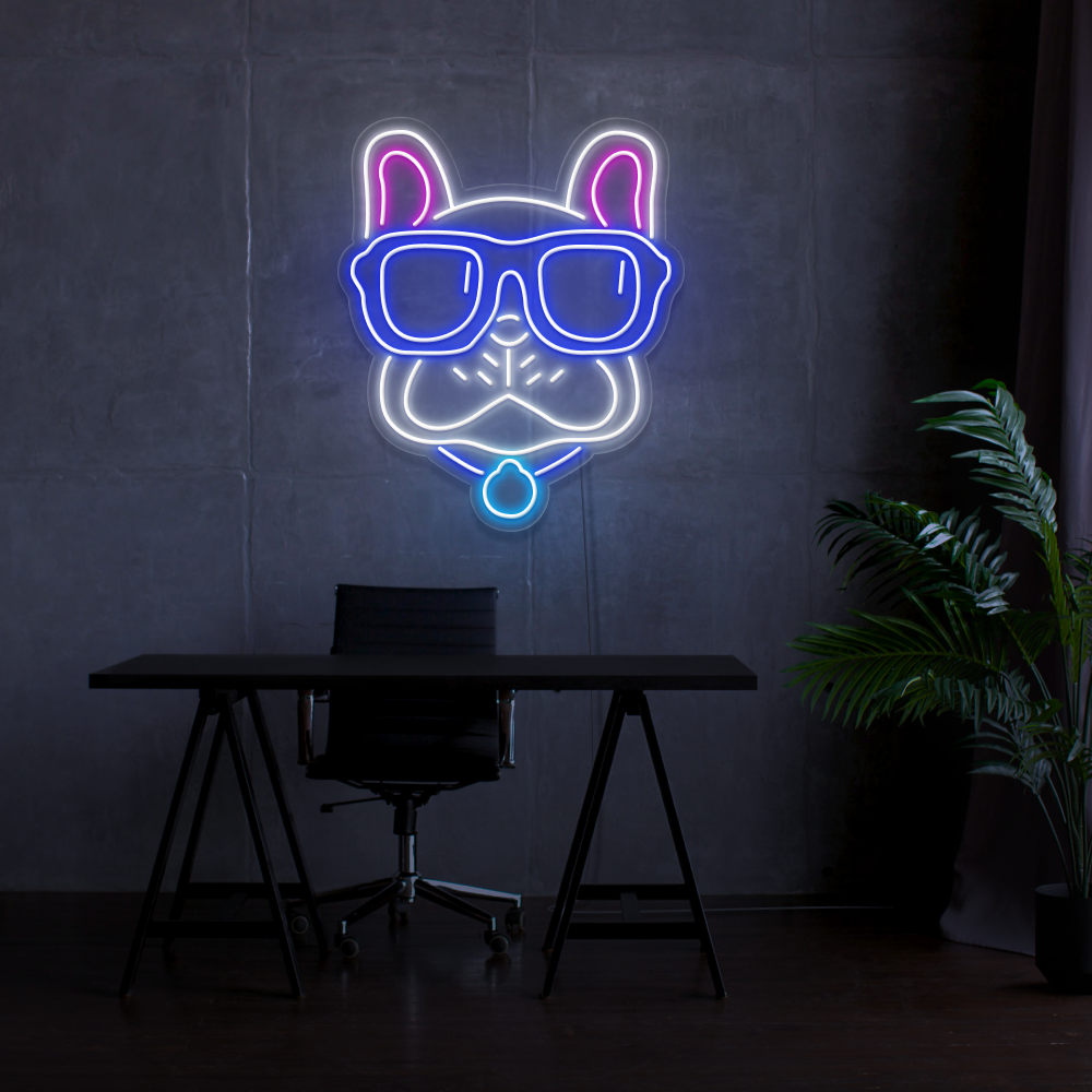 Cartel neon Perro