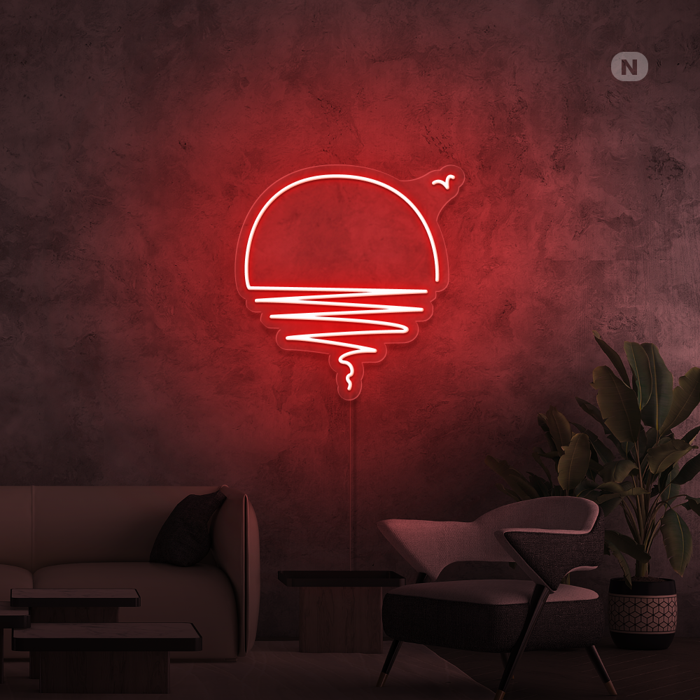 Cartel neon Puesta de sol
