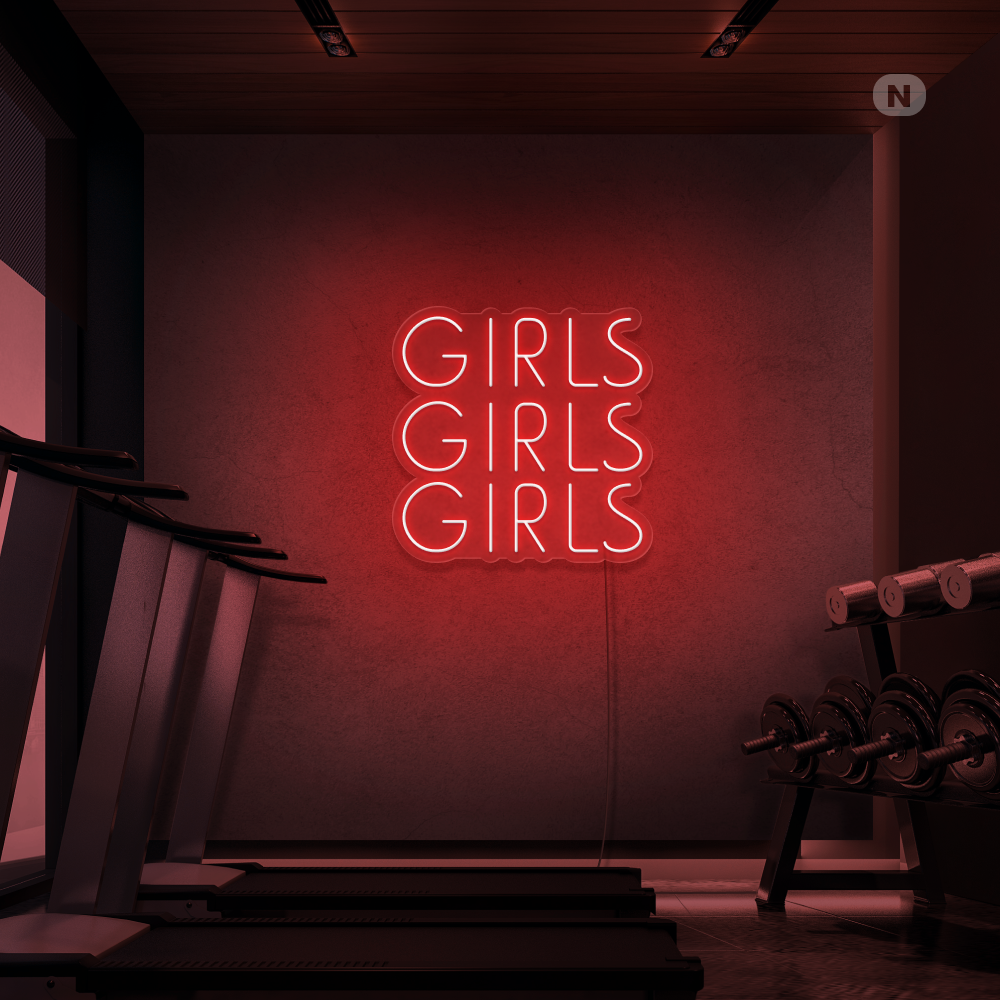 Cartel neon Girls Girls Girls